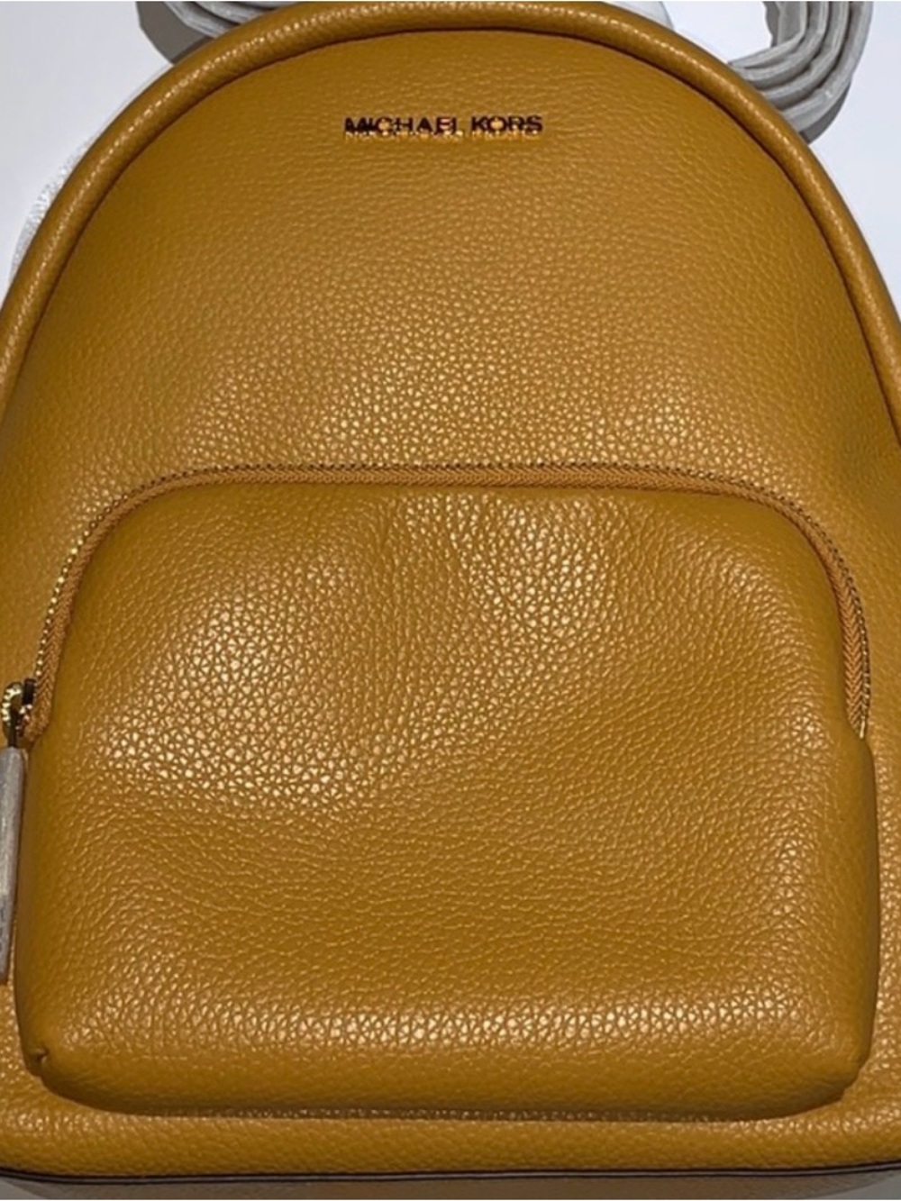 Michael Kors Yellow Leather Pebbled Backpack